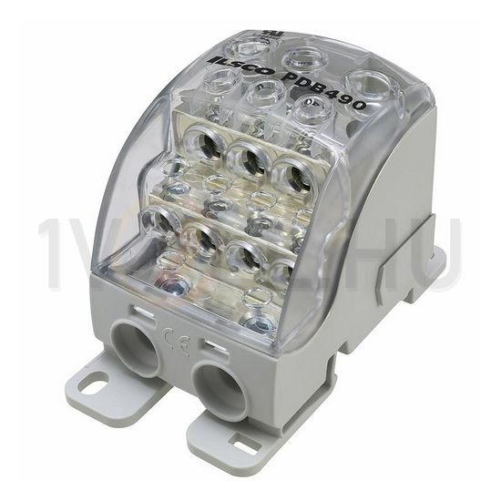 Sorkapocs elosztóblokk 353A sínrepattintható 1x185+2x35+3x25+4x16mm2  PDB490 (PVB400) LEIPOLD - 082090-0-3