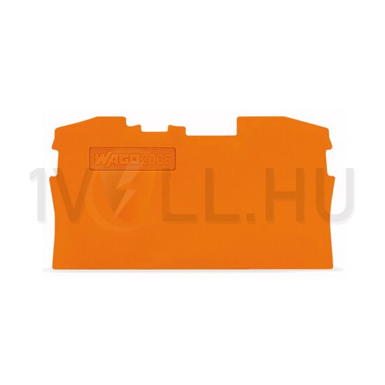 Sorkapocs vég-/elválasztólap narancs 1mm-va WAGO - 2006-1292