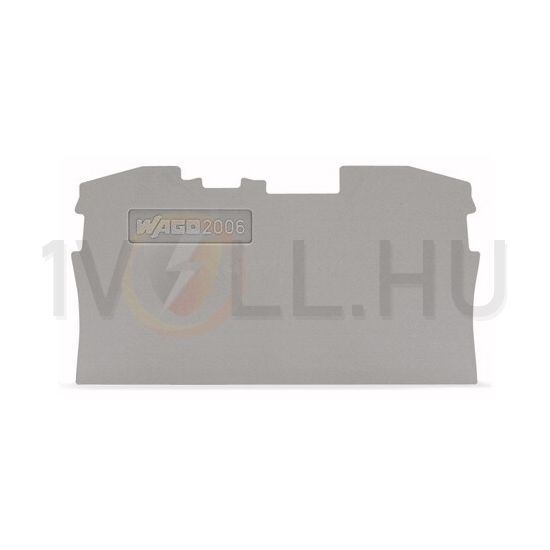 Sorkapocs vég-/elválasztólap szürke 1mm-va WAGO - 2006-1291