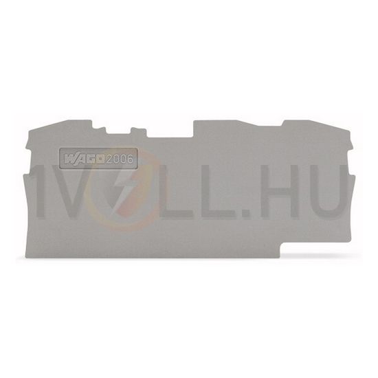 Sorkapocs vég-/elválasztólap szürke 1mm-va WAGO - 2006-1391