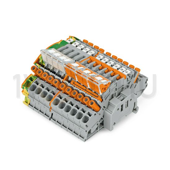 Sorkapocsblokk áram/feszültség mérőkörökhöz (mérő-bontó) 6mm2-vezetőér WAGO - 2007-8873