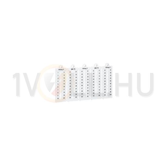 Sorkapocsjelölő 1-100 vízszintes fehér 5mm-modultáv Viking3 LEGRAND - 039510