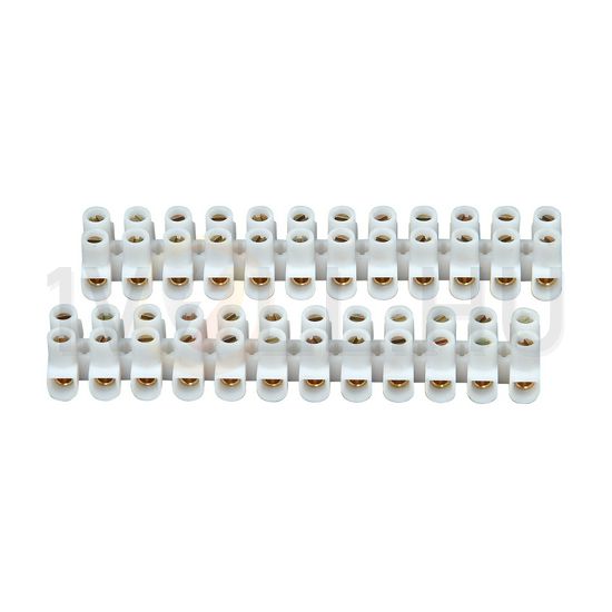 Sorkapocssáv darabolható 12P 41A 450V termoplaszt 4-6mm2/sokerű 2.5-6mm2/tömör fehér Kopp - 343701019