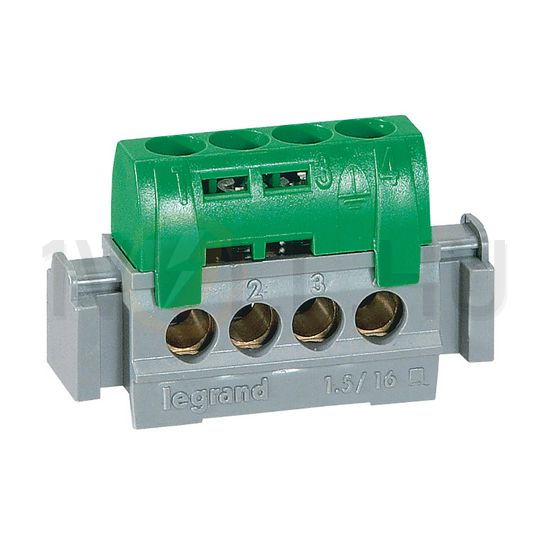 Sorkapocssín PE szigetelt 4x1,5-16mm2 zöld 80A réz kezeletlen Lexic LEGRAND - 004830