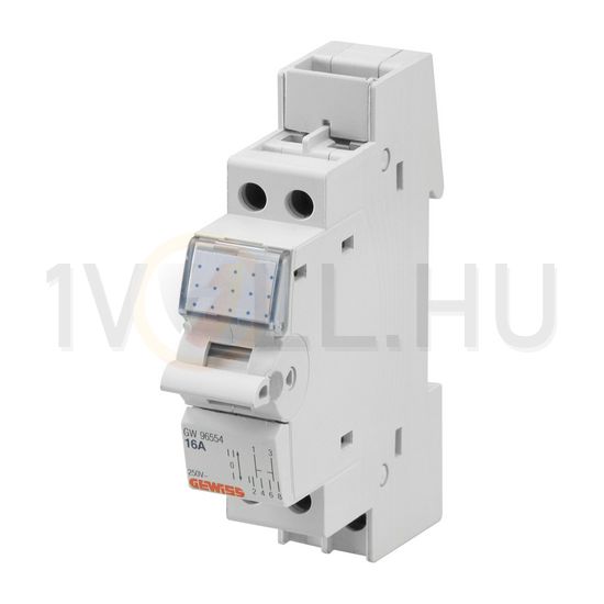 Sorolható 1-2 106 váltókapcsoló 1z 1ny 2P 16A 250V AC 1M 90AM GEWISS - GW96555
