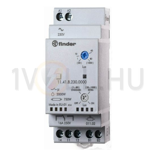 Sorolható alkonykapcsoló érzékelővel 230V 50-60Hz 1-1000lx 2000W/izzó 2M 11.41.8.230.0000 FINDER - 114182300000
