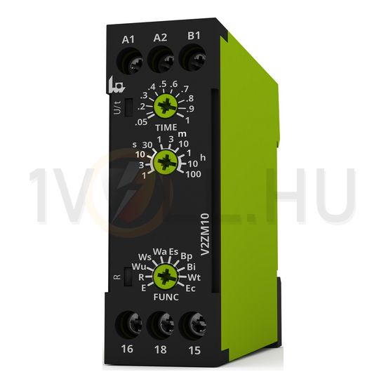 Sorolható időrelé 10-funkciós 0,05s–100h 1-v 12-240V50Hz 12-240VDC V2ZM10 Tele-Haase - 125100