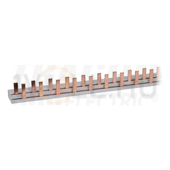 Sorolósín 1F+N csapos 1F 2P 63A 10mm2 1000mmx szigetelt 18mm-osztás 27-készülék TRACON - TFSS-1+N