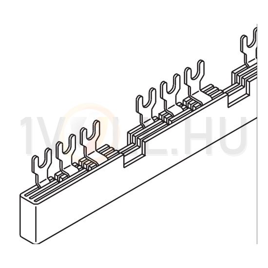 Sorolósín motorindítóhoz villás 3F 3P 63A 9M 10mm2 162mmx szigetelt G-3L-MS-3-45+9-14 SO Pollmann - 2215307