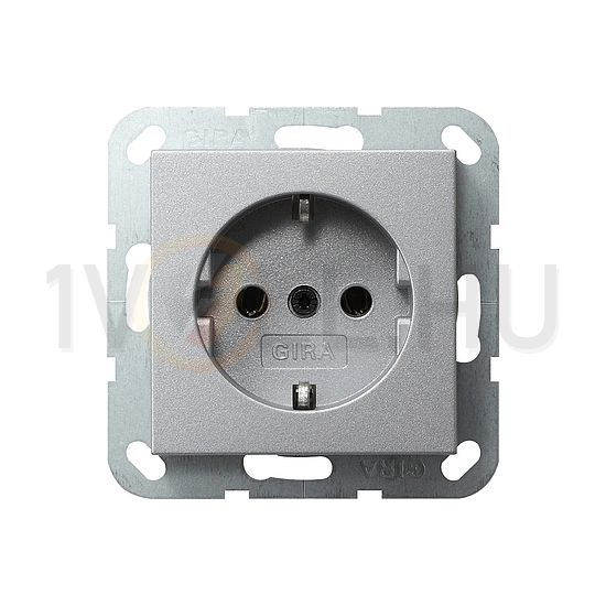 ST55 162 dugalj földelt központi fedlap alumínium IP20 süllyesztett rugós GIRA - 018826