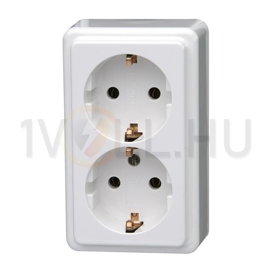 Standard 162/2 dugalj függőleges földelt fehér IP20 falonkívüli csavaros Kopp - 102502002