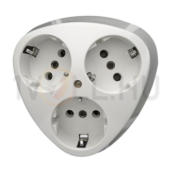 Standard 162/3 dugalj földelt fehér IP20 süllyesztett csavaros Kopp - 111402005