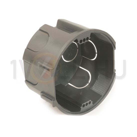 Süllyesztett kötő-/szerelvénydoboz (MÜDS) 1-es kerek 75mm-átmérő fekete műanyag ASD Dietzel - 020912
