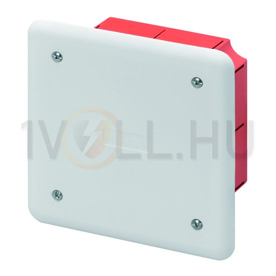 Süllyesztett kötő-/szerelvénydoboz DIN-sínnel négyzetes 92mm x 92mm x műanyag piros 48PT GEWISS - GW48001