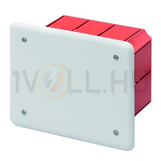 Süllyesztett kötő-/szerelvénydoboz DIN-sínnel téglalap 118mm x 96mm x műanyag piros 48PT GEWISS - GW48003