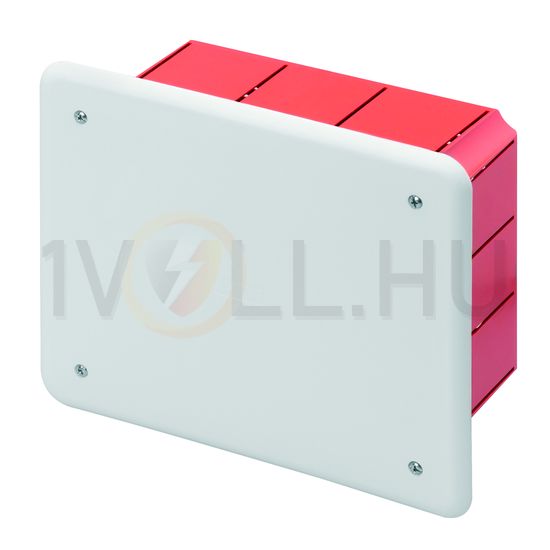 Süllyesztett kötő-/szerelvénydoboz DIN-sínnel téglalap 160mm x 130mm x műanyag piros 48PT GEWISS - GW48005
