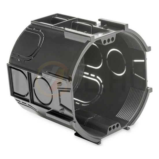 Süllyesztett kötő-/szerelvénydoboz (MÜDS) 1-es kerek 75mm-átmérő fekete műanyag ASDT 70 Dietzel - 103050