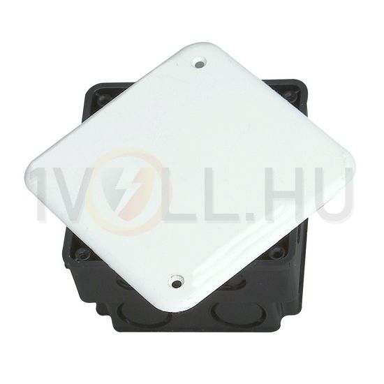 Süllyesztett kötődoboz 1-es négyzetes 100mmx 100mmx műanyag fekete Kopp - 356102005