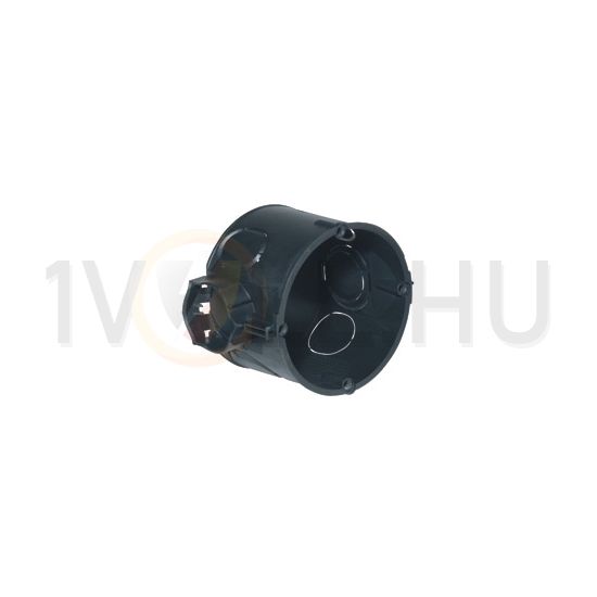 Süllyesztett szerelvénydoboz 1-es kerek 60mm-átmérő műanyag fekete KAISER - 1055-41