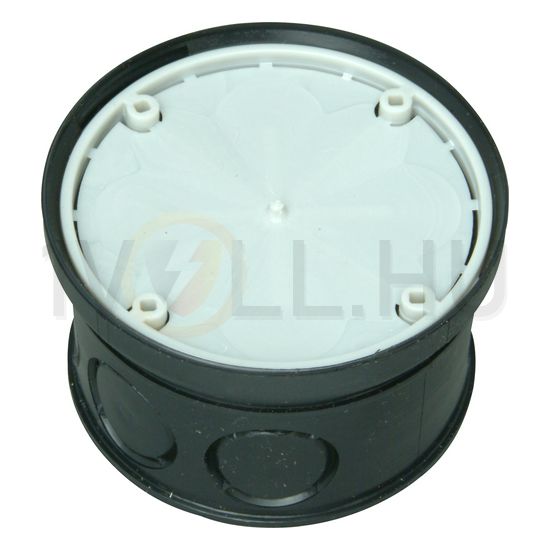 Süllyesztett szerelvénydoboz 1-es kerek 60mm-átmérő műanyag fekete Kopp - 392201001