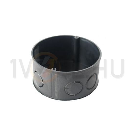 Süllyesztett szerelvénydoboz 1-es kerek 65mm-átmérő fekete műanyag MÜDS65 BUDVILL - T 300 61