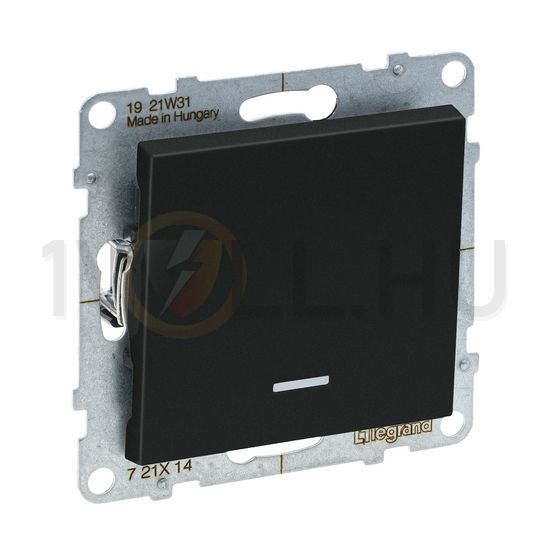 Suno 101 1P kapcsoló 101 1P kapcsoló betét közp. fedéllel fekete süllyesztett rugós IP20 LEGRAND - 721414