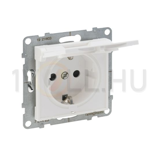 Suno 162 dugalj földelt csapófedéllel gyerekzárral fehér IP21 süllyesztett rugós LEGRAND - 721127