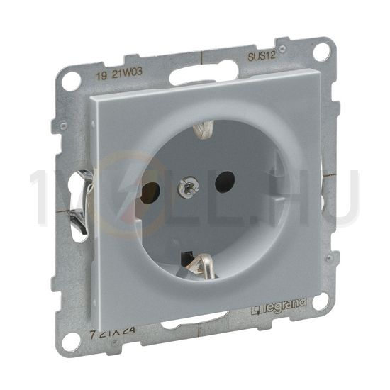 Suno 162 dugalj földelt gyerekzárral alumínium IP20 süllyesztett csavaros LEGRAND - 721324