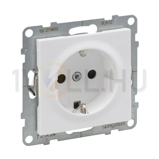 Suno 162 dugalj földelt gyerekzárral fehér IP20 süllyesztett csavaros LEGRAND - 721124