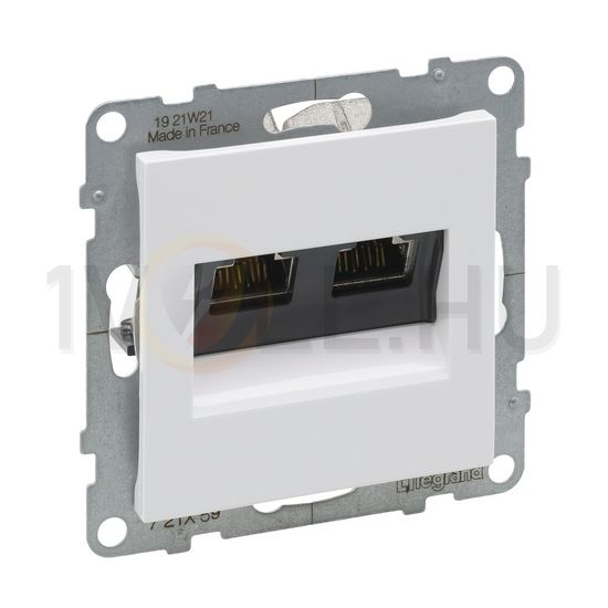 Suno adatcsatlakozó dugalj STP 2xRJ45 8(8) Cat6A(IEC) fehér LEGRAND - 721159