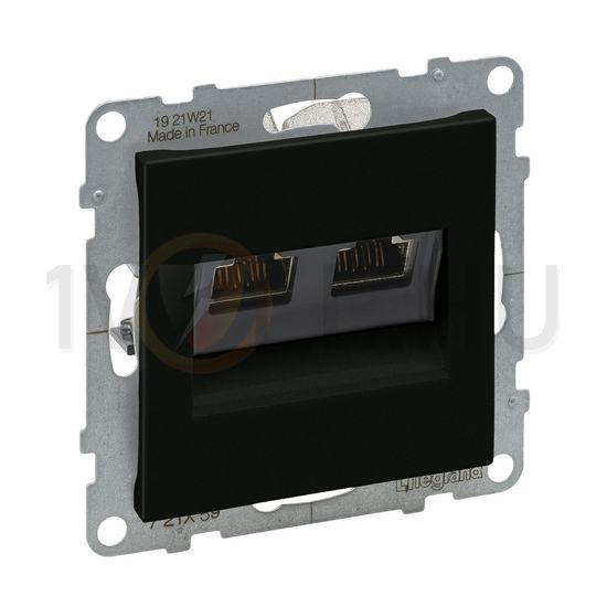 Suno adatcsatlakozó dugalj STP 2xRJ45 8(8) Cat6A(IEC) fekete LEGRAND - 721459
