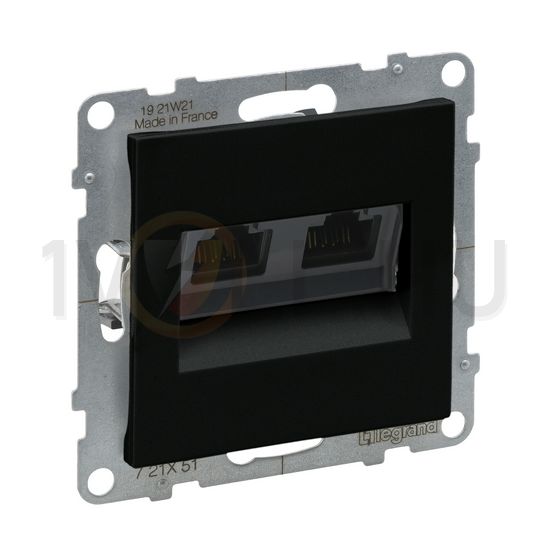 Suno adatcsatlakozó dugalj UTP 2xRJ45 8(8) Cat5e fekete LEGRAND - 721451