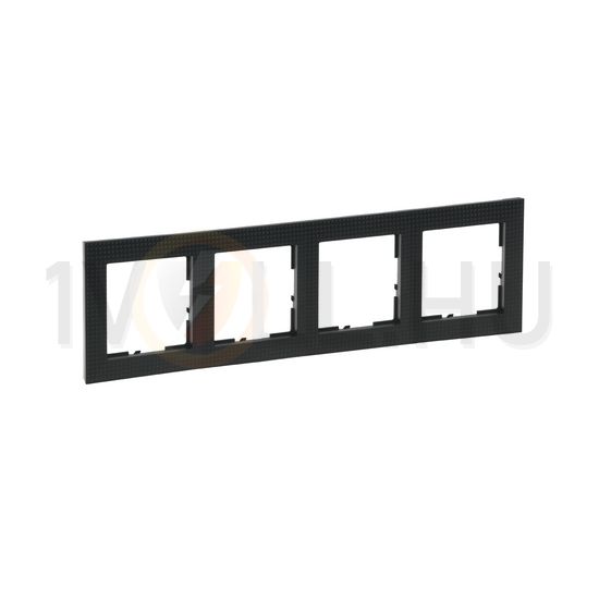 Suno keret mintás 4-egység vízszintes és függőleges műanyag fekete lakkozott LEGRAND - 721574