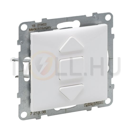 Suno redőnymozgató 1P betét közp. fedéllel NR105 1P nyomó billentyűs fehér műanyag LEGRAND - 721138