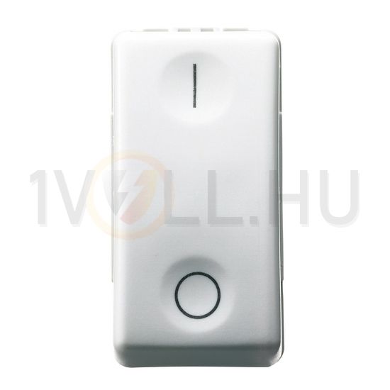 System 102 2P kapcsoló moduláris 1M fehér beépített csavaros IP41 billentyű/gomb GEWISS - GW20503