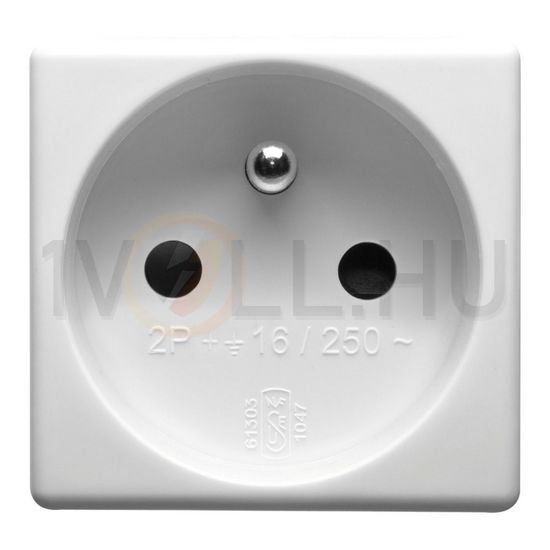 System 162 dugalj NF francia szabvány gyerekzárral fehér IP41 modultartó csavaros GEWISS - GW20207