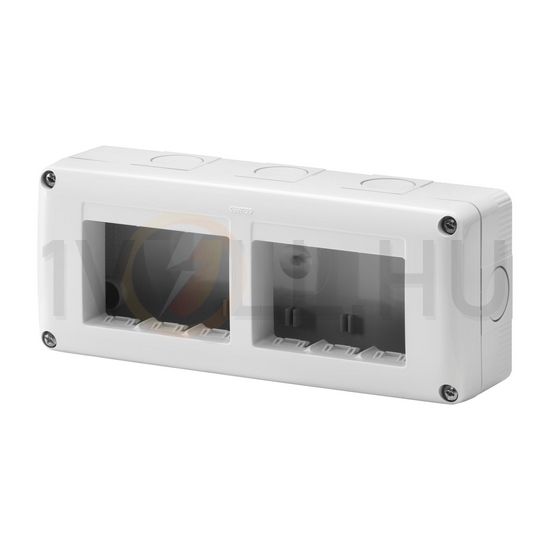 System szerelvénydoboz 2X3M 2-egység vízszintes szürke műanyag IP40 27Combi GEWISS - GW27005