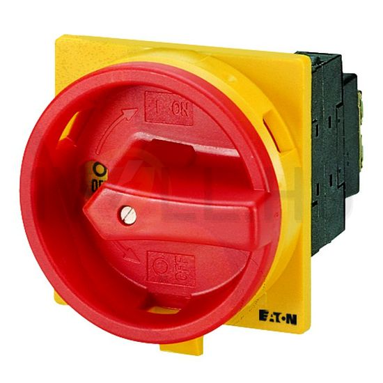 Szakaszoló fő- és vészkapcsoló 32A 3P 13kW/400VAC-3 beépíthető fix piros P1-32/EA/SVB EATON - 081438