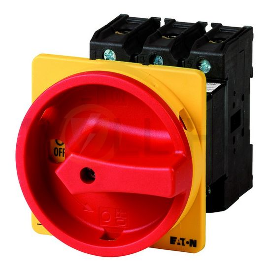 Szakaszoló fő- és vészkapcsoló 63A 3P 30kW/400VAC-3 ráépíthető fix piros P3-63/V/SVB EATON - 048218