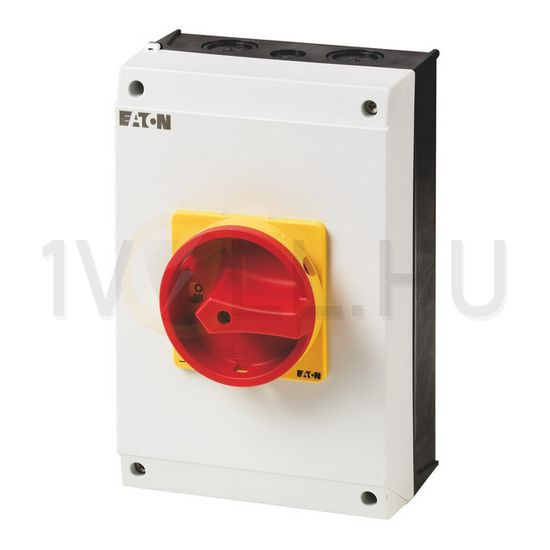 Szakaszoló fő- és vészkapcsoló 63A 3P 30kW/400VAC-3 ráépíthető tokozott P3-63/I4/SVB/HI11 EATON - 207348