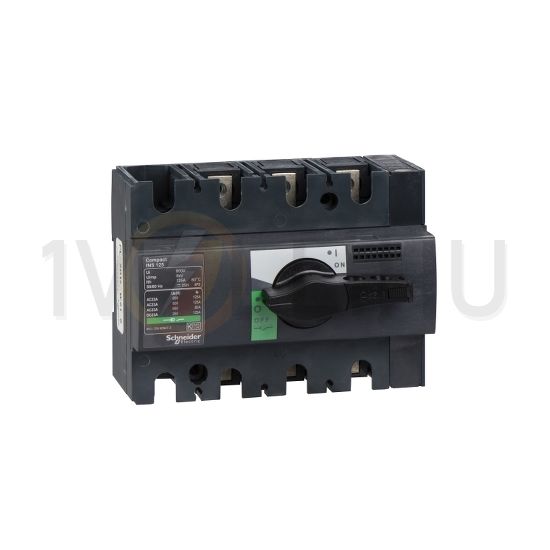 Szakaszoló főkapcsoló 125A 690V 3P ráépíthető beépíthető előlapi központos INS125125 Schneider - 28910