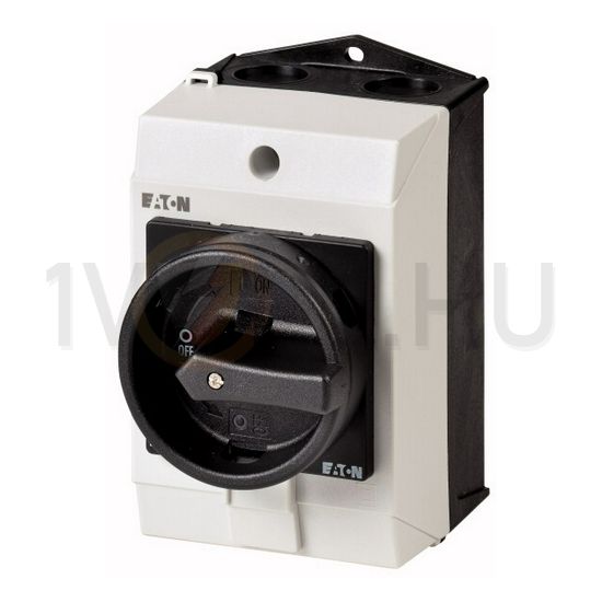 Szakaszoló főkapcsoló 20A 3P 5.5kW/400VAC-3 ráépíthető tokozott fekete T0-2-1/I1/SVB-SW EATON - 207148
