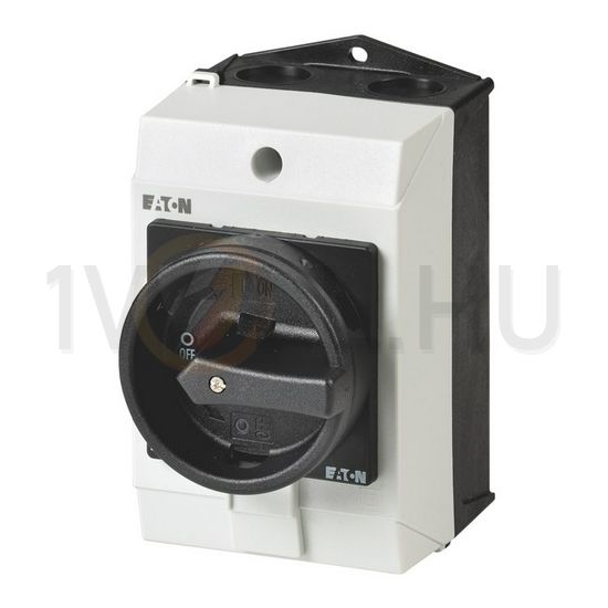 Szakaszoló főkapcsoló 20A 3P 5.5kW/400VAC-3 ráépíthető tokozott fekete T0-2-15679/I1/SVB-SW EATON - 207150