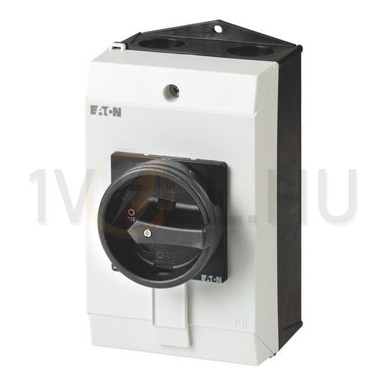 Szakaszoló főkapcsoló 32A 3P 13kW/400VAC-3 ráépíthető tokozott fekete P1-32/I2/SVB-SW/HI11 EATON - 207316