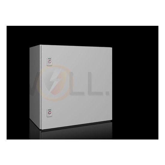 Szekrény fali teli ajtós acél szerelőlappal 500mm x 500mm x 300mm IP66 AX 1350.000 Rittal - 1350000