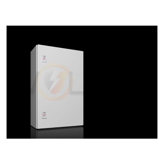 Szekrény fali teli ajtós acél szerelőlappal 600mm x 380mm x 210mm IP66 AX 1038.000 Rittal - 1038000