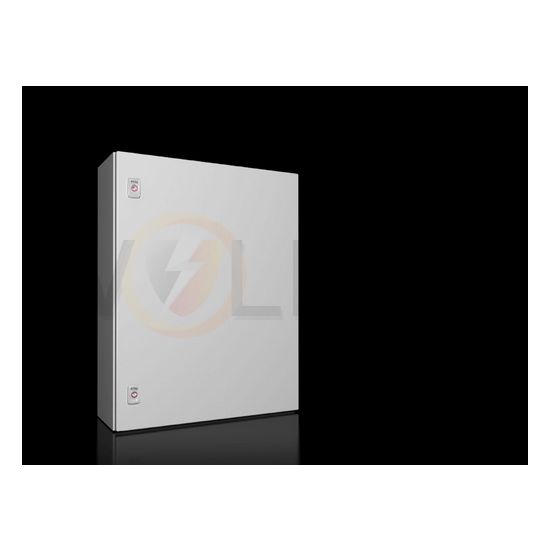 Szekrény fali teli ajtós acél szerelőlappal 760mm x 600mm x 210mm IP66 AX 1076.000 Rittal - 1076000