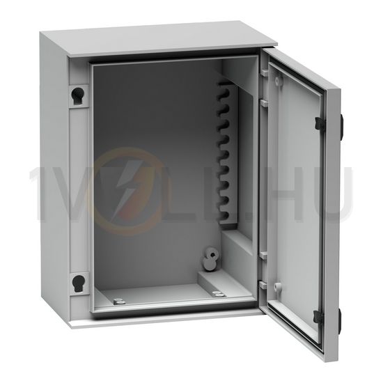 Szekrény fali teli ajtós műanyag 747mm 536mmx 300mmx IP66 szürke Thalassa PLM Schneider - NSYPLM75G