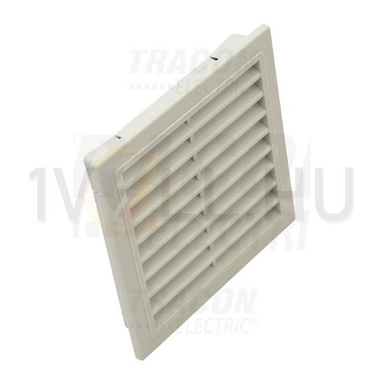 Szellőzőrács elosztószekrényhez 105mmx 105mmx alumínium bepattintható Beépített szűrővel TRACON - V35-KNY