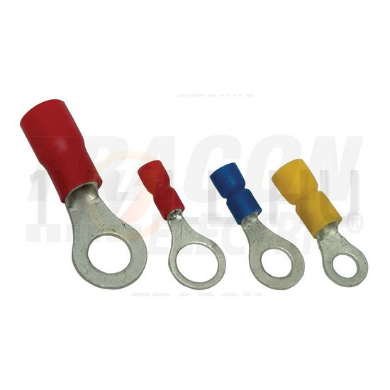 Szemes saru 10mm2 10M/csavar gyűrűs-alakú PVC piros réz ónozott TRACON - PSZ10-10